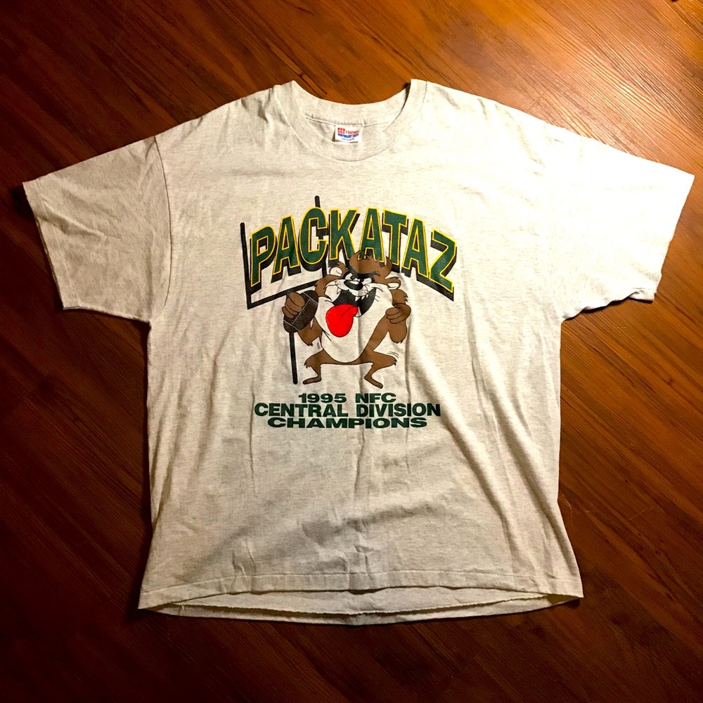 Vintage 1995 Super Bowl PACKATAZ Shirt XL 46-48
